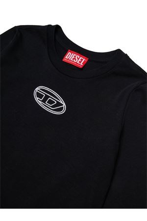 tshirt in cotone nero DIESEL KIDS | J0243100YI9K900